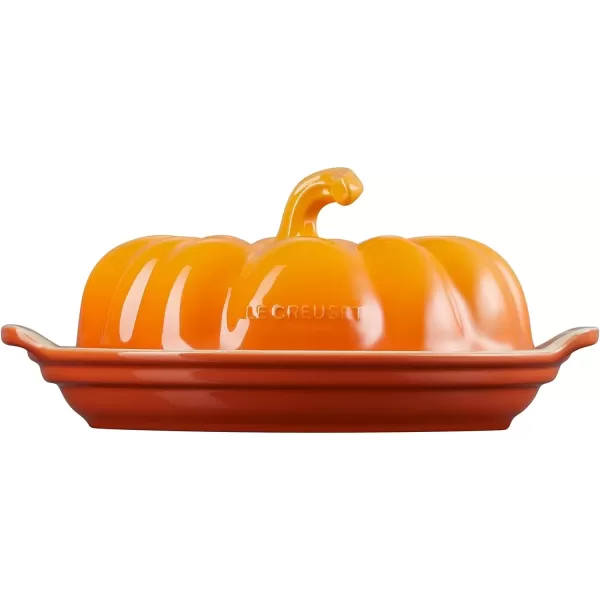 imageLe Creuset Stoneware Pumpkin Butter Dish PersimmonPersimmon