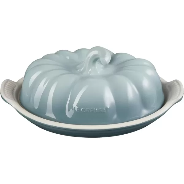 imageLe Creuset Stoneware Pumpkin Butter Dish PersimmonSea Salt