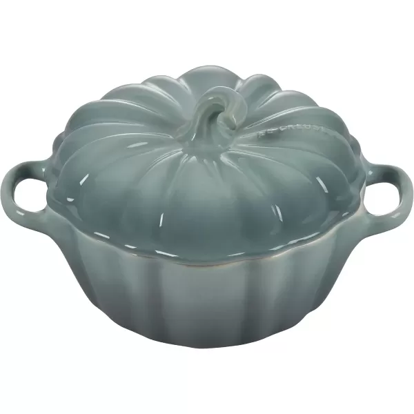 imageLe Creuset Stoneware Pumpkin Mini Cocotte 12 oz OliveSea Salt