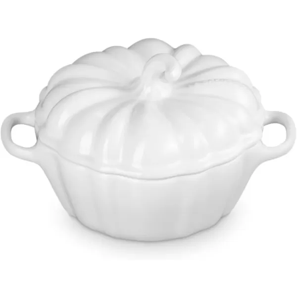 imageLe Creuset Stoneware Pumpkin Mini Cocotte 12 oz OliveWhite