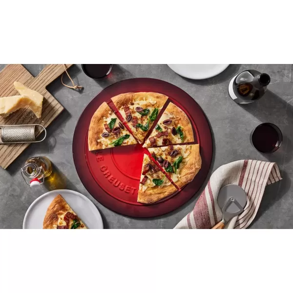 imageLe Creuset Stoneware Round Pizza Stone 15 in CeriseWhite