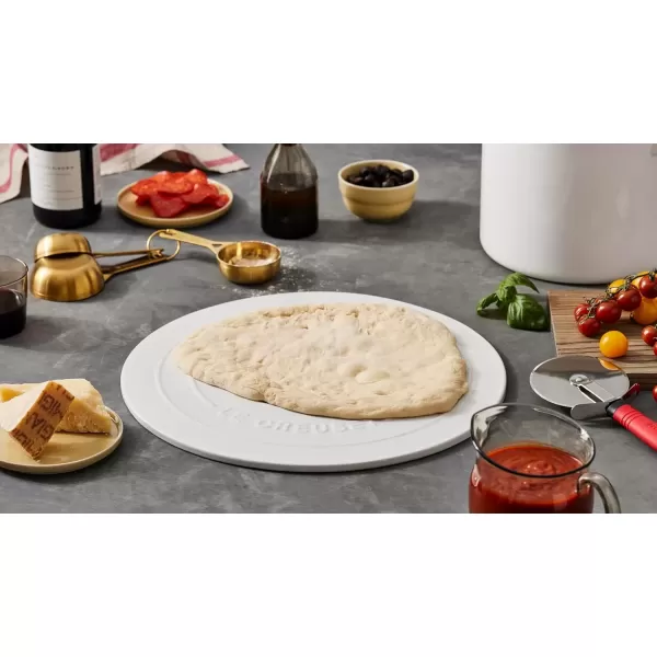 imageLe Creuset Stoneware Round Pizza Stone 15 in CeriseWhite