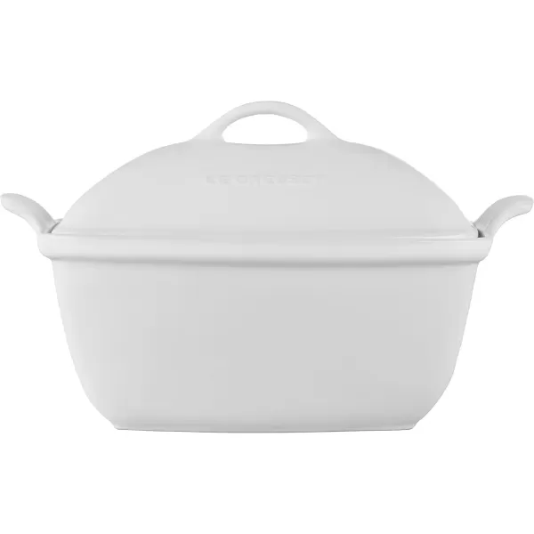 imageLe Creuset Heritage Stoneware Deep Baker with Lid 45qt Sea SaltWhite