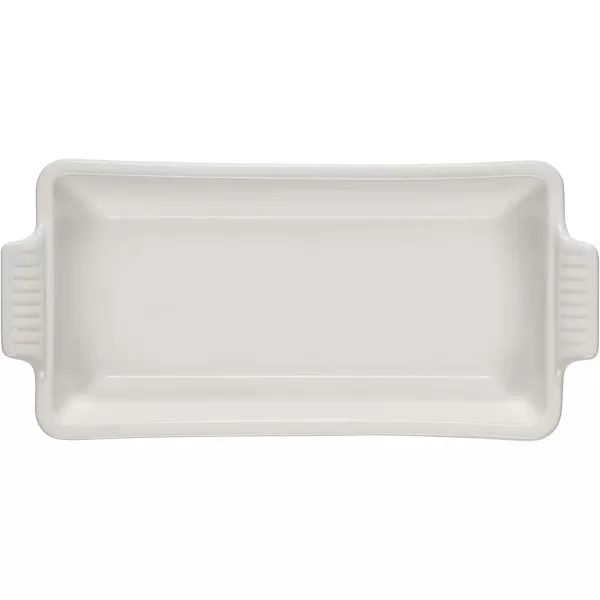 imageLe Creuset LAmour Collection Stoneware Loaf Pan 9quot x 5quot White With Heart Applique