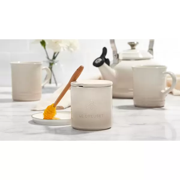 imageLe Creuset Stoneware Honey Pot 14 oz MeringueMeringue