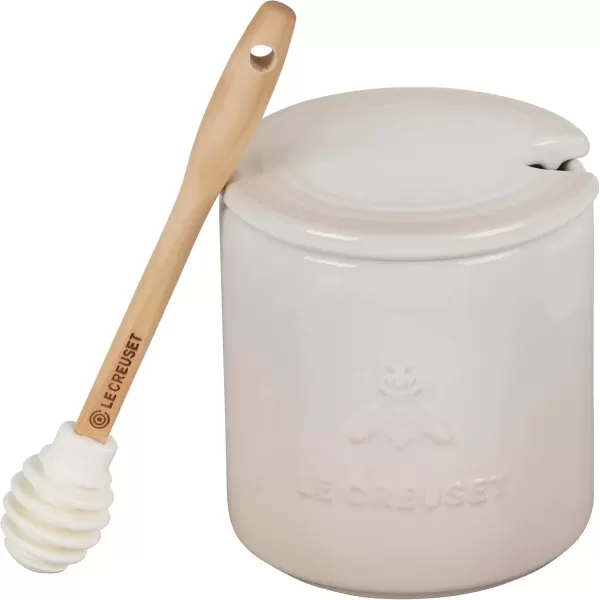 imageLe Creuset Stoneware Honey Pot 14 oz MeringueMeringue