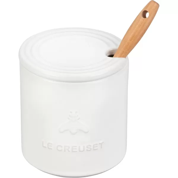 imageLe Creuset Stoneware Honey Pot 14 oz MeringueWhite