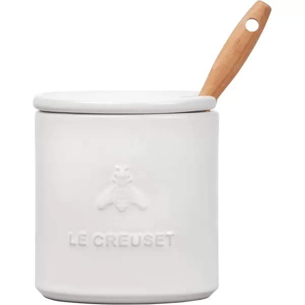 imageLe Creuset Stoneware Honey Pot 14 oz MeringueWhite