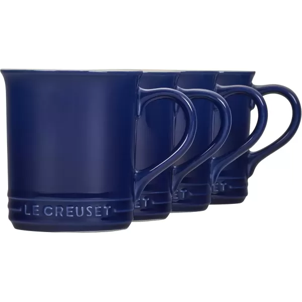 imageLe Creuset Stoneware Set of 4 Mugs 14 oz each ArtichautIndigo