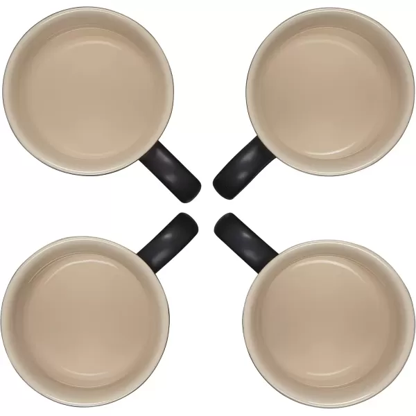 imageLe Creuset Stoneware Set of 4 Mugs 14 oz each ArtichautLicorice
