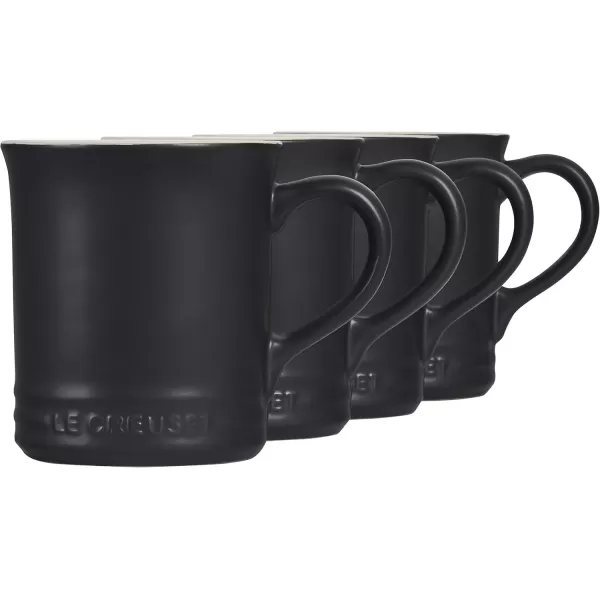 imageLe Creuset Stoneware Set of 4 Mugs 14 oz each ArtichautLicorice