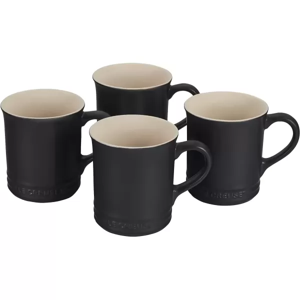 imageLe Creuset Stoneware Set of 4 Mugs 14 oz each ArtichautLicorice