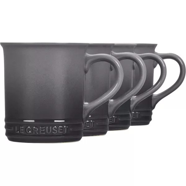 imageLe Creuset Stoneware Set of 4 Mugs 14 oz each ArtichautOyster