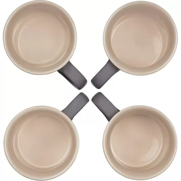 imageLe Creuset Stoneware Set of 4 Mugs 14 oz each ArtichautOyster