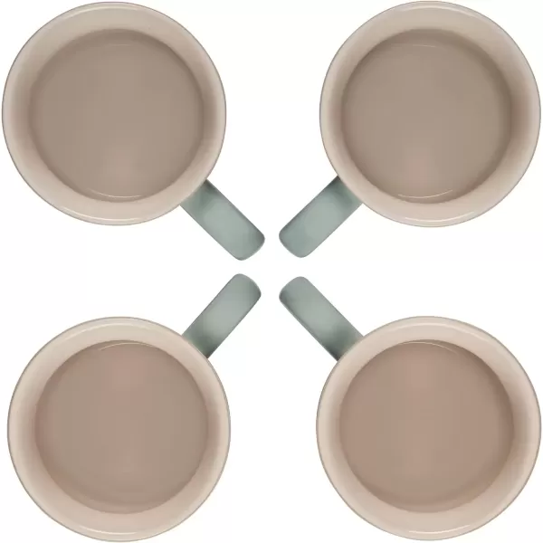 imageLe Creuset Stoneware Set of 4 Mugs 14 oz each ArtichautSea Salt