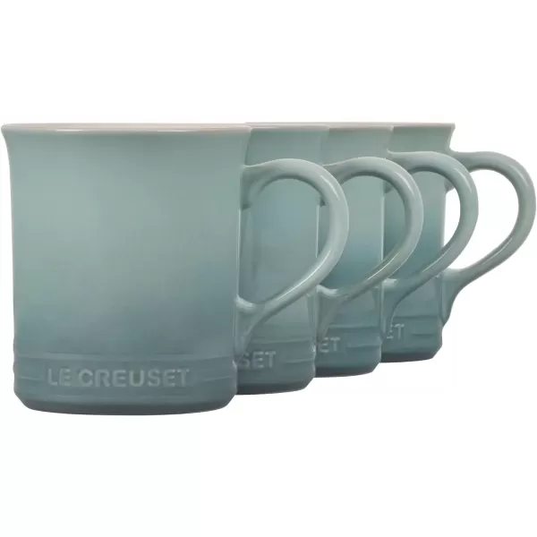 imageLe Creuset Stoneware Set of 4 Mugs 14 oz each ArtichautSea Salt