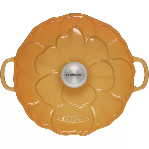 imageLe Creuset Signature Enameled Cast Iron Petal Braiser 225qt HoneyHoney