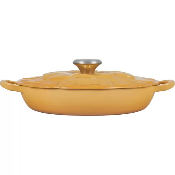 imageLe Creuset Signature Enameled Cast Iron Petal Braiser 225qt HoneyHoney