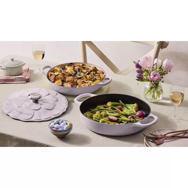 imageLe Creuset Signature Enameled Cast Iron Petal Braiser 225qt HoneyHoney