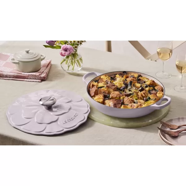 imageLe Creuset Signature Enameled Cast Iron Petal Braiser 225qt HoneyWhite