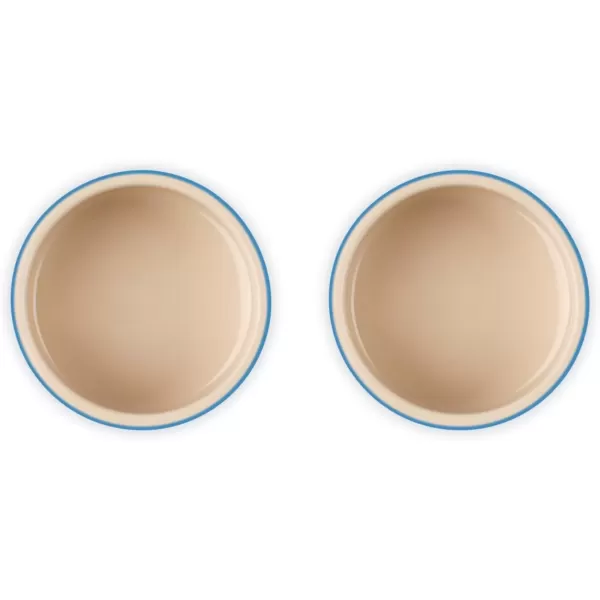 imageLe Creuset Stoneware Round Ramekin Straight Wall Set of 2 675oz Each WhiteMarseille