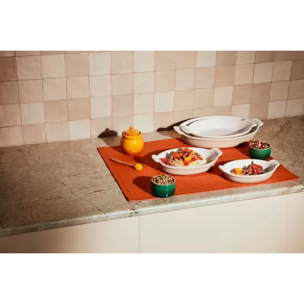 imageLe Creuset Stoneware Round Ramekin Straight Wall Set of 2 675oz Each WhiteSea Salt