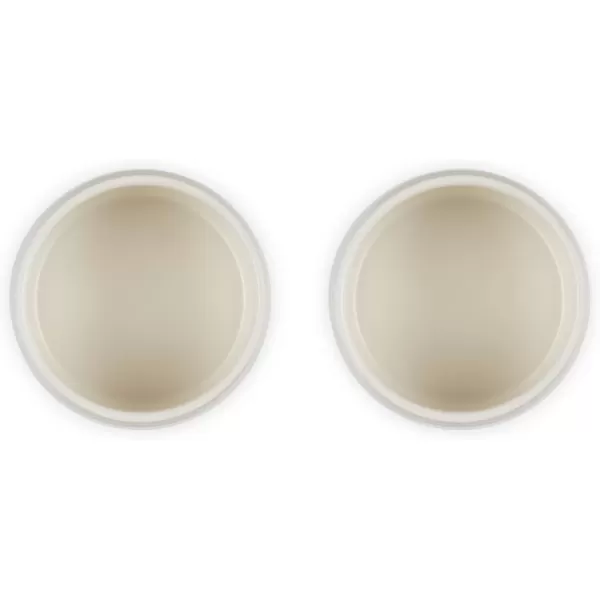 imageLe Creuset Stoneware Round Ramekin Straight Wall Set of 2 675oz Each WhiteShallot