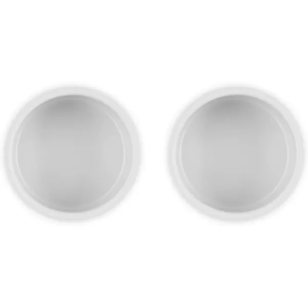 imageLe Creuset Stoneware Round Ramekin Straight Wall Set of 2 675oz Each WhiteWhite