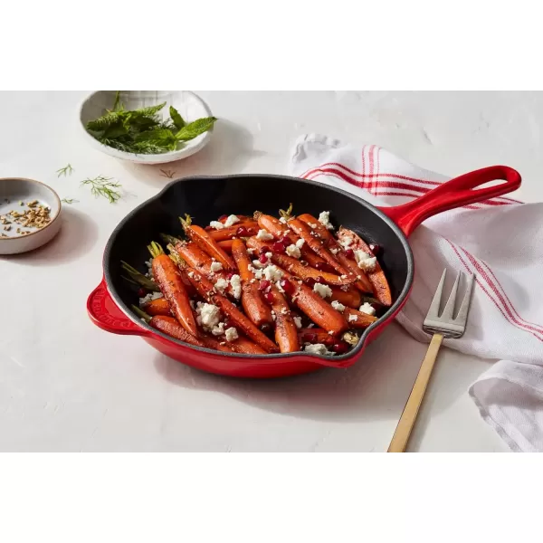 imageLe Creuset Classic Cast Iron Handle Skillet 9quot CeriseCerise