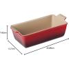 imageLe Creuset Stoneware Heritage Loaf Pan 9quot x 5quot x 3quot 15 qt WhiteCerise