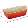 imageLe Creuset Stoneware Heritage Loaf Pan 9quot x 5quot x 3quot 15 qt WhiteFlame