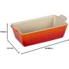 imageLe Creuset Stoneware Heritage Loaf Pan 9quot x 5quot x 3quot 15 qt WhiteFlame