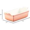 imageLe Creuset Stoneware Heritage Loaf Pan 9quot x 5quot x 3quot 15 qt WhitePeche