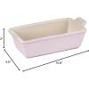 imageLe Creuset Stoneware Heritage Loaf Pan 9quot x 5quot x 3quot 15 qt WhiteShallot