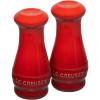 imageLe Creuset Stoneware Salt ampamp Pepper Shakers Set of 2 4 oz each WhiteCerise