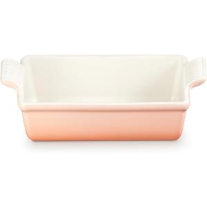 imageLe Creuset Stoneware Heritage Loaf Pan 9quot x 5quot x 3quot 15 qt WhitePeche