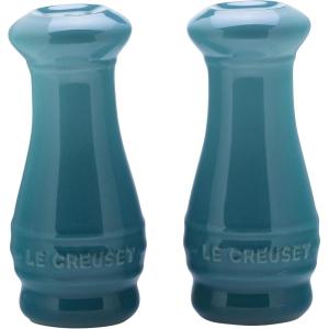imageLe Creuset Stoneware Salt ampamp Pepper Shakers Set of 2 4 oz each WhiteCaribbean