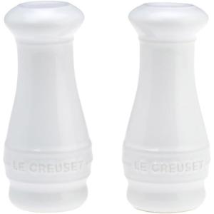 imageLe Creuset Stoneware Salt ampamp Pepper Shakers Set of 2 4 oz each WhiteWhite