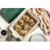 imageLe Creuset Stoneware Heritage Covered Rectangular Casserole 4 qt 12quot x 9quot WhiteArtichaut