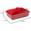 imageLe Creuset Stoneware Heritage Covered Rectangular Casserole 4 qt 12quot x 9quot WhiteCerise