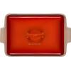 imageLe Creuset Stoneware Heritage Covered Rectangular Casserole 4 qt 12quot x 9quot WhiteFlame