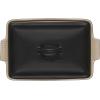 imageLe Creuset Stoneware Heritage Covered Rectangular Casserole 4 qt 12quot x 9quot WhiteLicorice