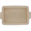 imageLe Creuset Stoneware Heritage Covered Rectangular Casserole 4 qt 12quot x 9quot WhiteLicorice