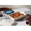 imageLe Creuset Stoneware Heritage Covered Rectangular Casserole 4 qt 12quot x 9quot WhiteMarble