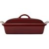 imageLe Creuset Stoneware Heritage Covered Rectangular Casserole 4 qt 12quot x 9quot WhiteRhone