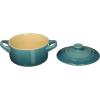 imageLe Creuset Stoneware Set of 4 Mini Cocottes with Cookbook 8 oz each CaribbeanCaribbean
