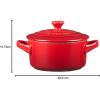 imageLe Creuset Stoneware Set of 4 Mini Cocottes with Cookbook 8 oz each CaribbeanCerise