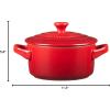imageLe Creuset Stoneware Set of 4 Mini Cocottes with Cookbook 8 oz each CaribbeanCerise