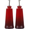imageLe Creuset Signature Stoneware Oil ampamp Vinegar set 10 oz each WhiteCerise