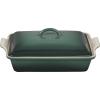 imageLe Creuset Stoneware Heritage Covered Rectangular Casserole 4 qt 12quot x 9quot WhiteArtichaut